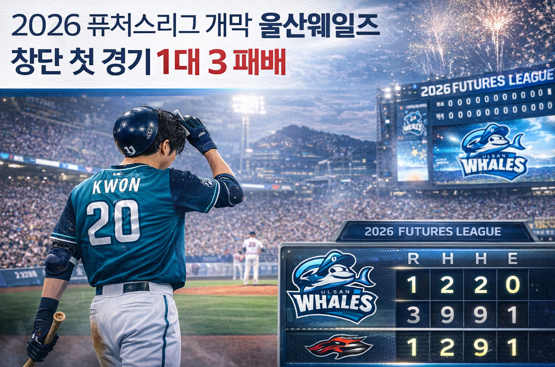 울산웨일즈 창단 첫 경기 패배, 2026 퓨처스리그 개막전 분석