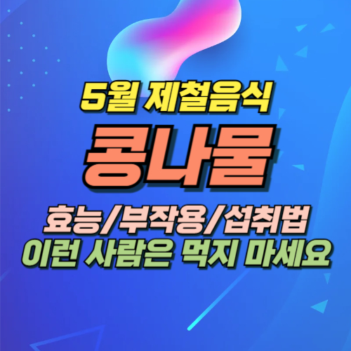 콩나물 효능 부작용