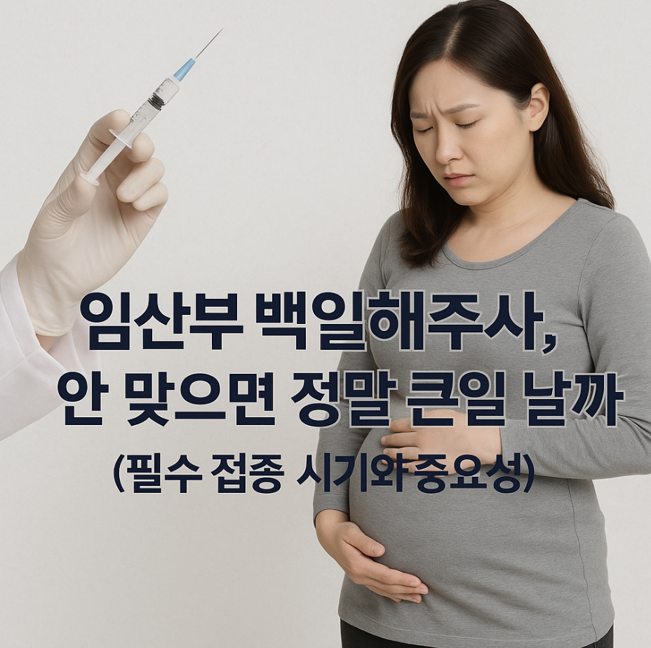 임산부 백일해주사, 안 맞으면 정말 큰일 날까? (필수 접종 시기와 중요성)