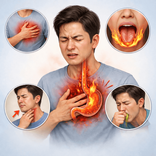 역류성 식도염 대표 증상 BEST 6