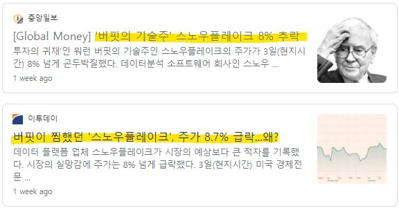 버핏-스노우플레이크 매수