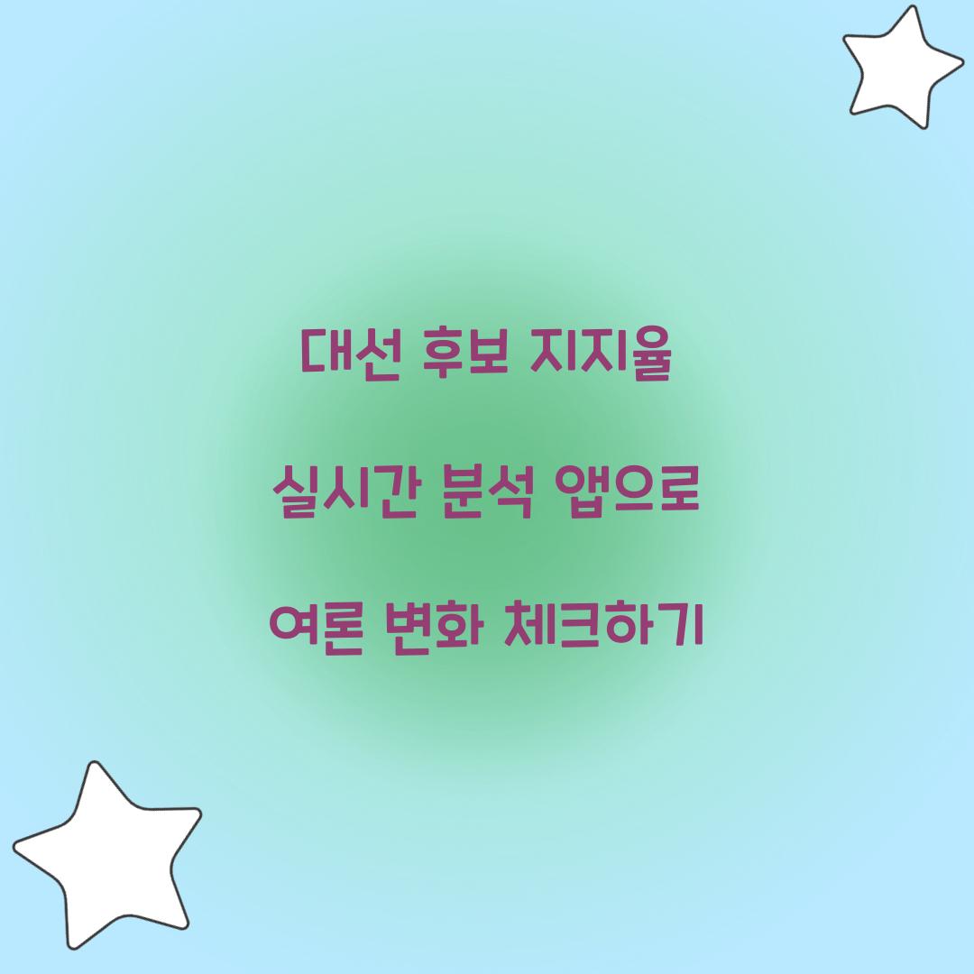 대선 후보 지지율 실시간 분석 앱