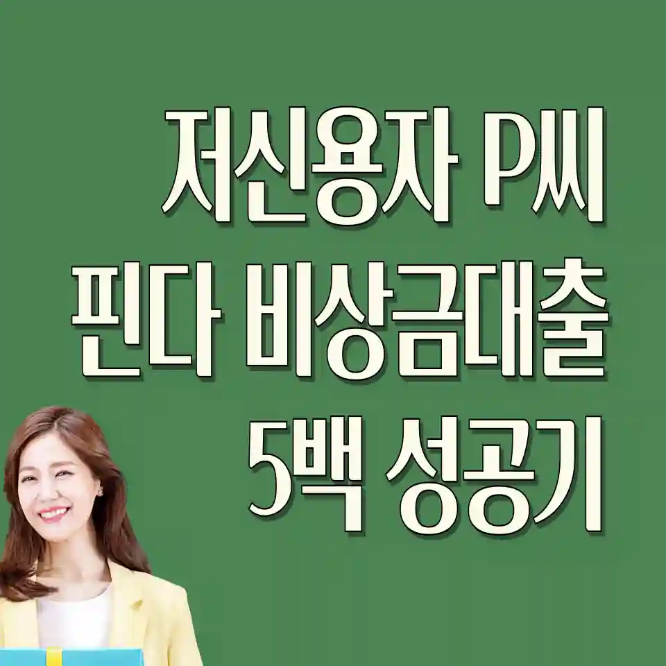 핀다-비상금대출-방법