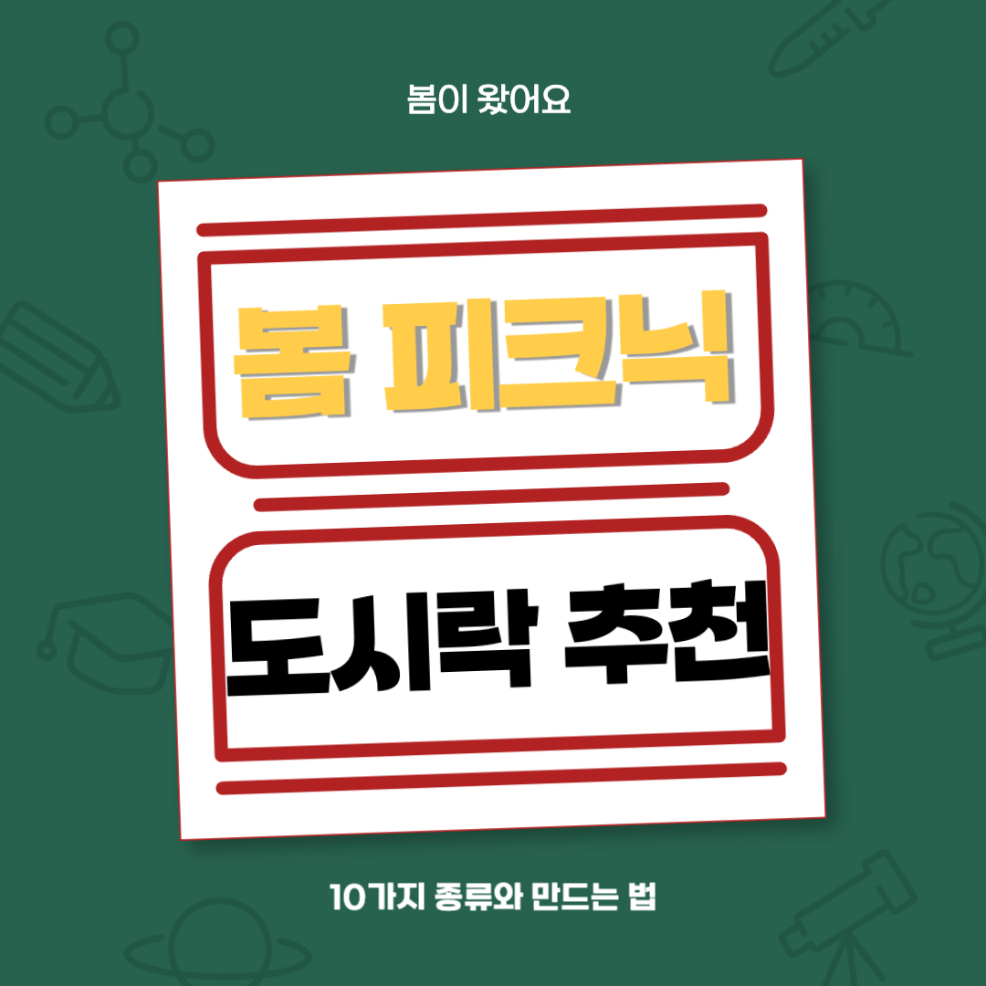 피크닉 도시락 추천 10가지