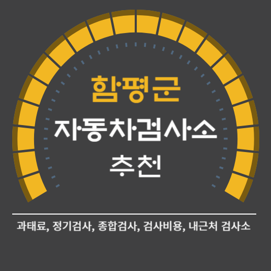 함평군 자동차 검사소 예약 BEST5 ❘ 검사비용 영업시간 토요일 준비물 총정리