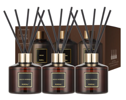 쿤달 퍼퓸 디퓨저 200ml 3개 + 섬유스틱 15개 세트