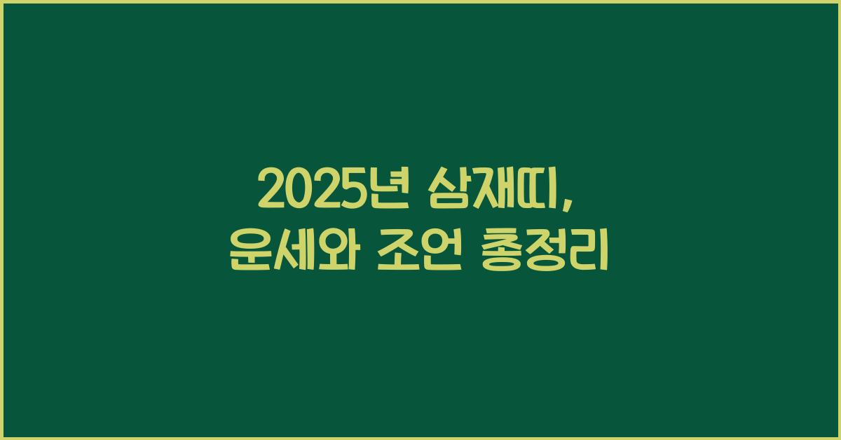 2025년 삼재띠