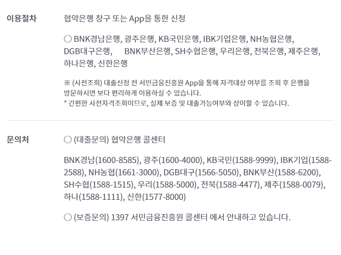 햇살론뱅크 이용절차