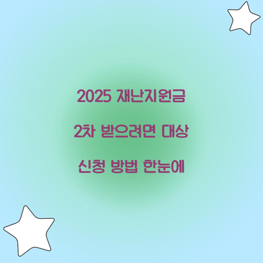 2025 재난지원금 2차