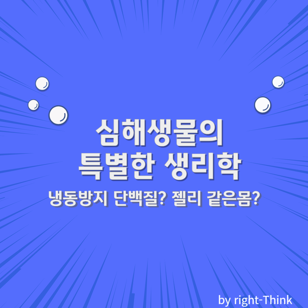 심해 생물의 특별한 생리학: 냉동방지 단백질? 젤리 같은몸?