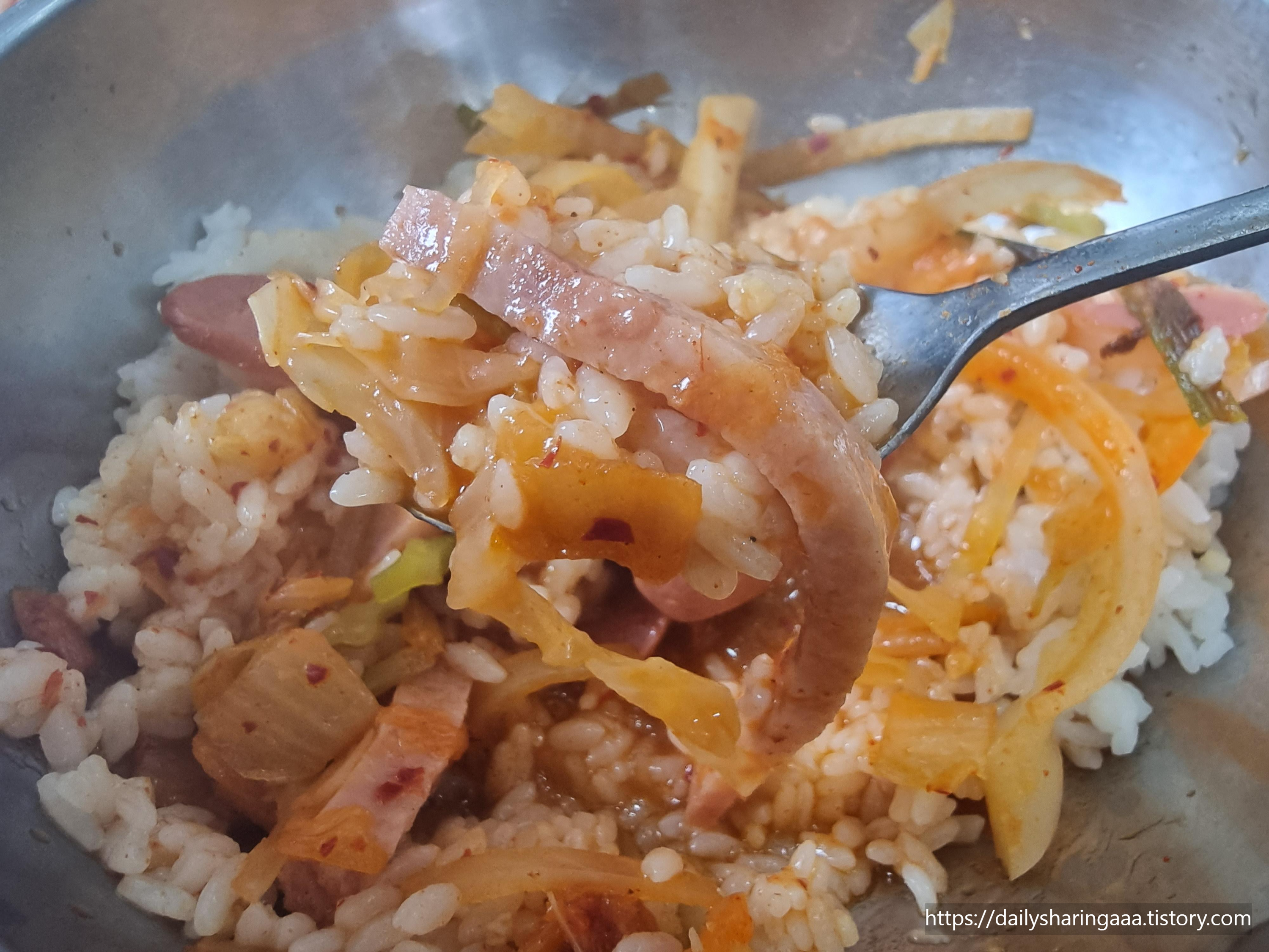 인천_청라_금수라부대찌개_부대찌개_밥비벼먹기1