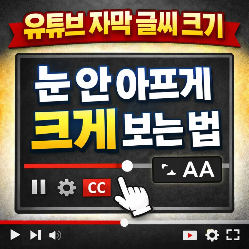 유튜브 자막 글자 크기 크게 조절하는 방법 안내 썸네일 이미지