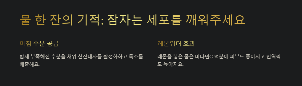 건강한 아침 루틴