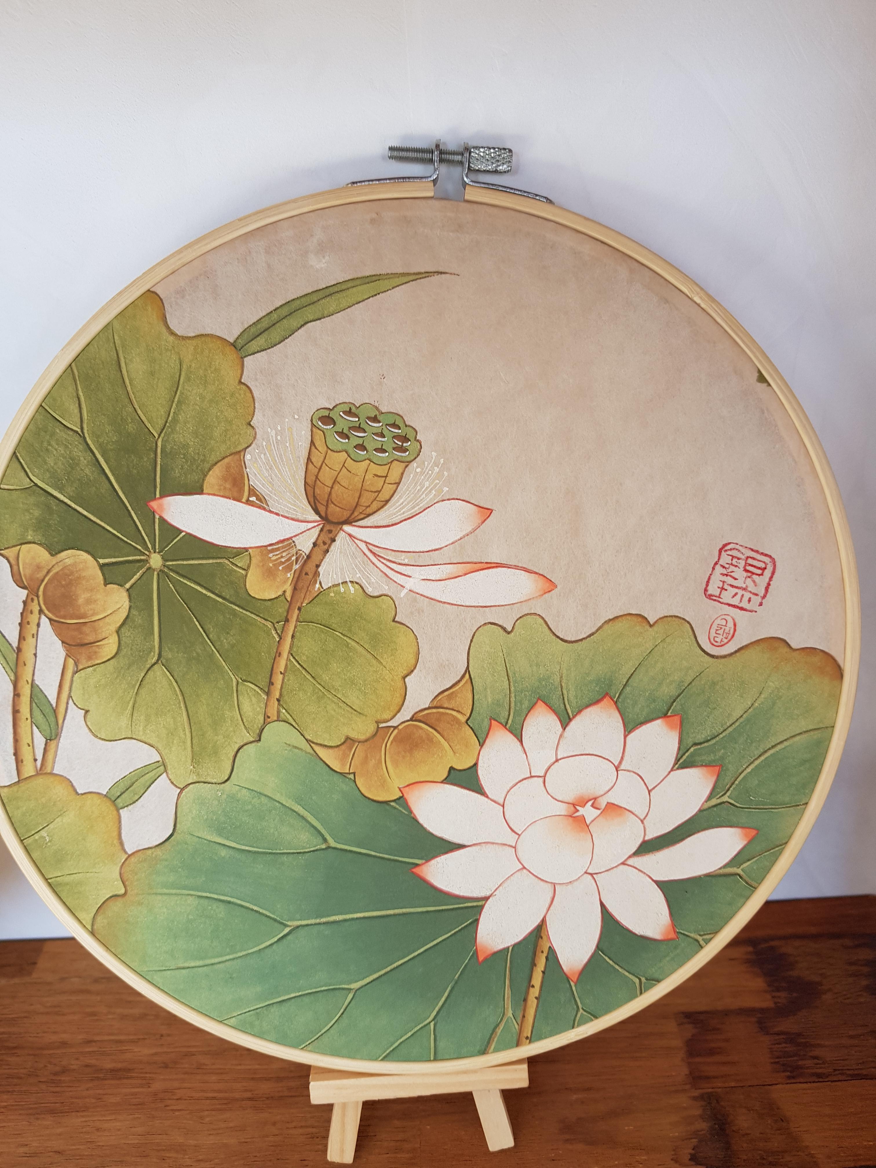 민화 체험 연꽃