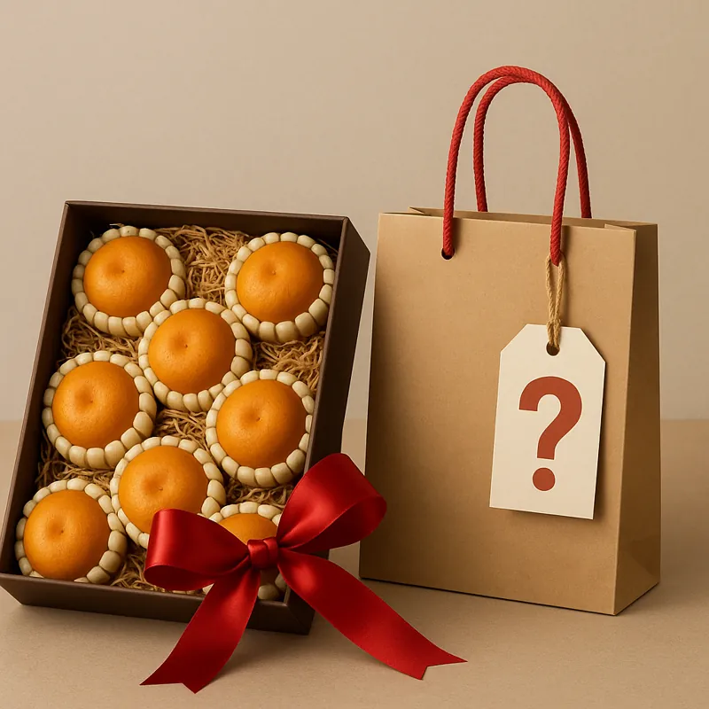 명절-선물세트-사전예약이-더-저렴한지에-대한-의문을-시각적으로-표현한-이미지로-고급-과일세트와-리본이-장식된-선물상자의-모습