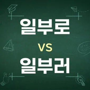 일부러 일부로 맞춤법 뜻 사투리_19