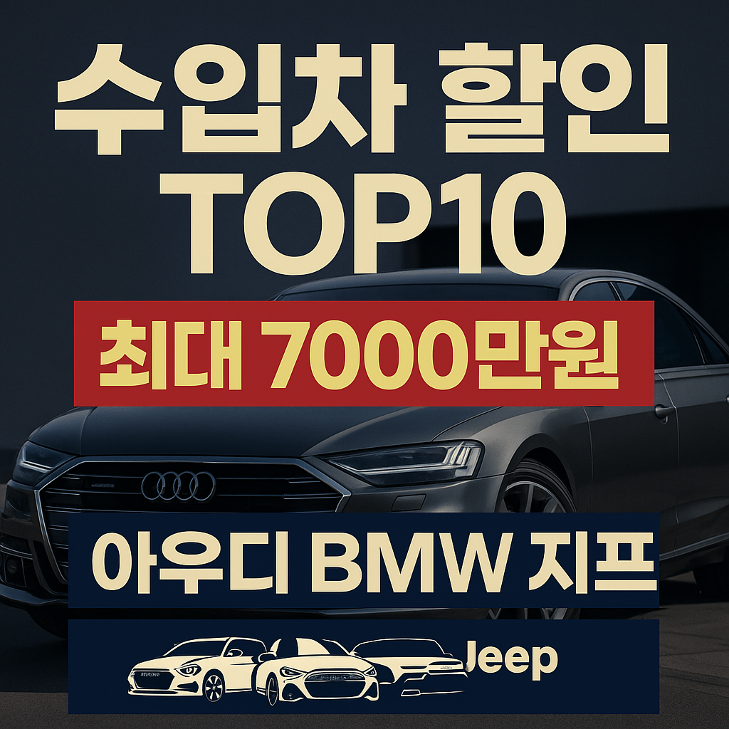 수입차 할인 TOP10 아우디 BMW 지프