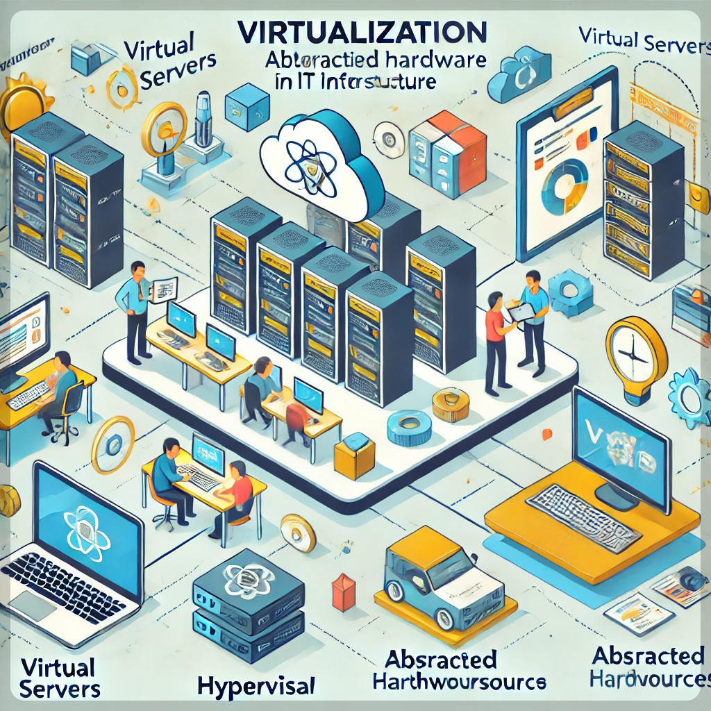 가상화의 개념을 설명하는 이미지