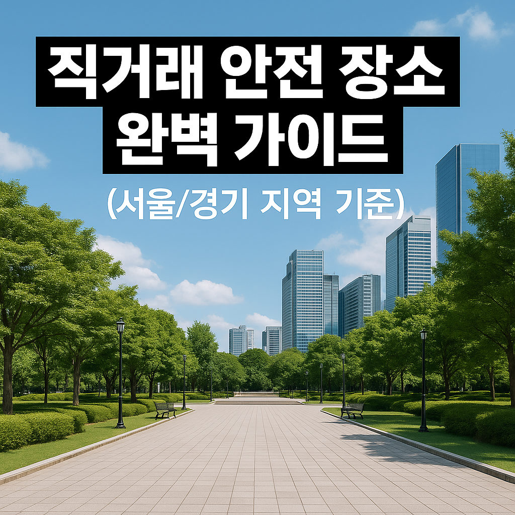 직거래 안전 장소 완벽 가이드 (서울/경기 지역 기준)