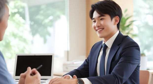 상담을 하고 있는 변호사의 모습