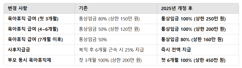 2025년 변경사항 총정리