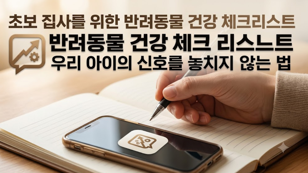 반려동물 건강관리 (체크리스트, 건강일지, 이상신호)