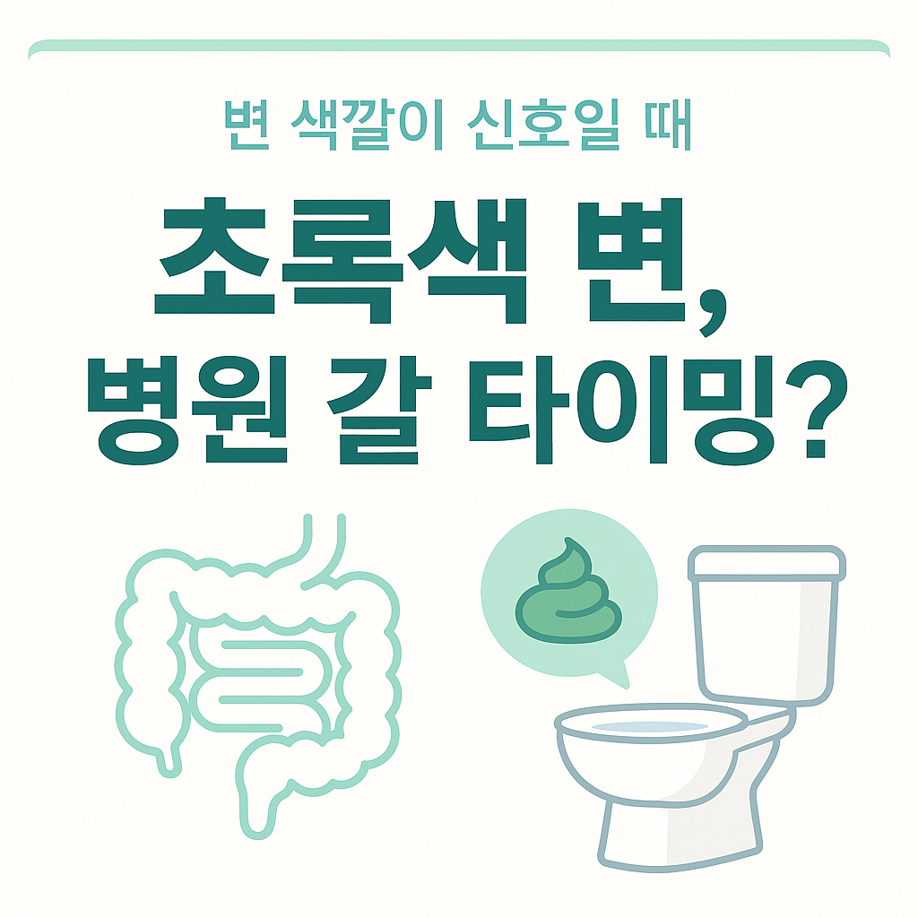 초록색 똥, 음식 탓인지 병원 갈 타이밍인지