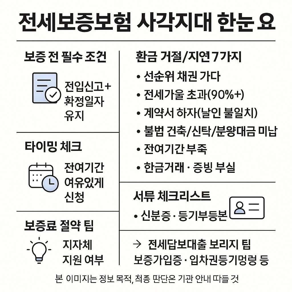 전세보증보험 사각지대 요약 인포그래픽