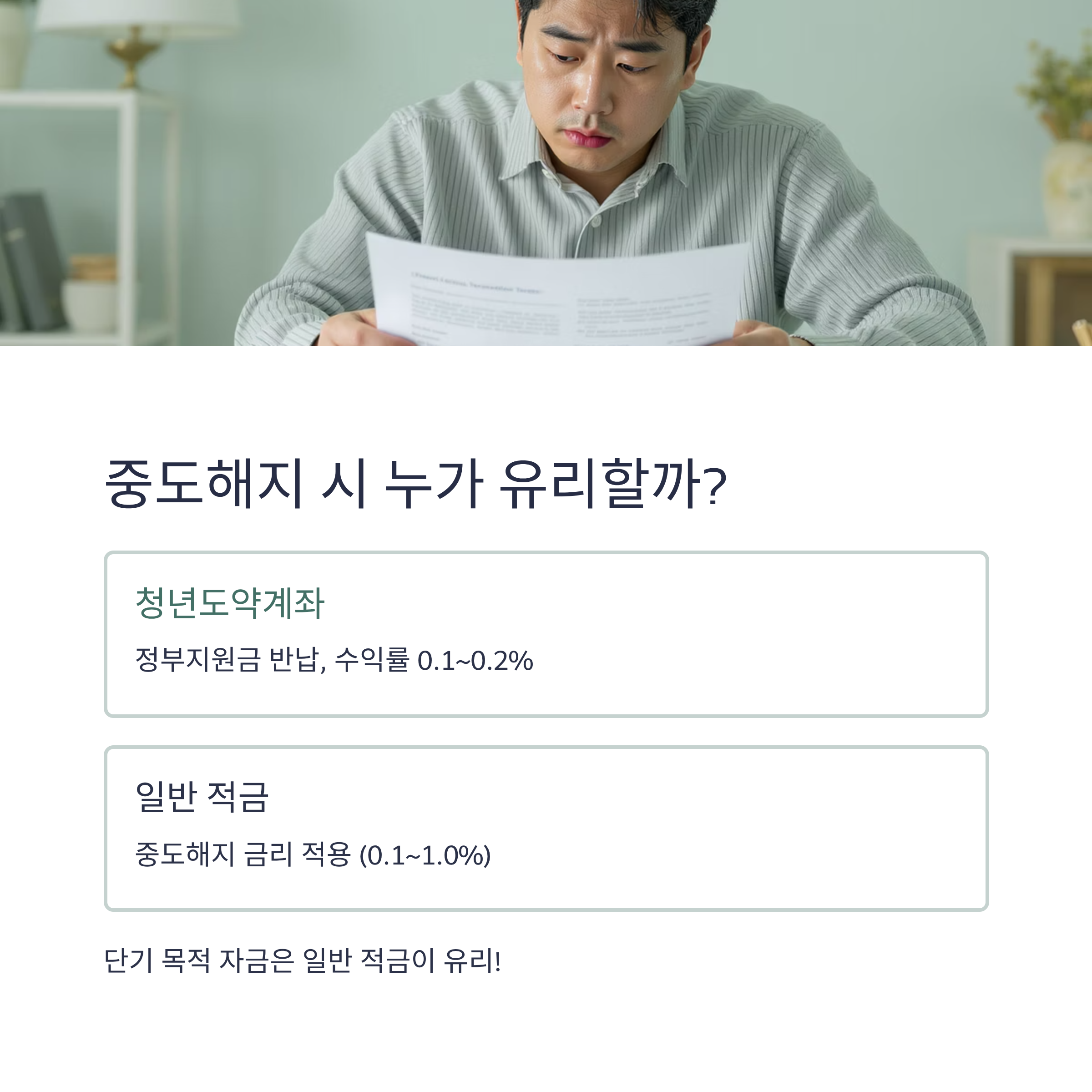 청년도약계좌 중도해지 비교