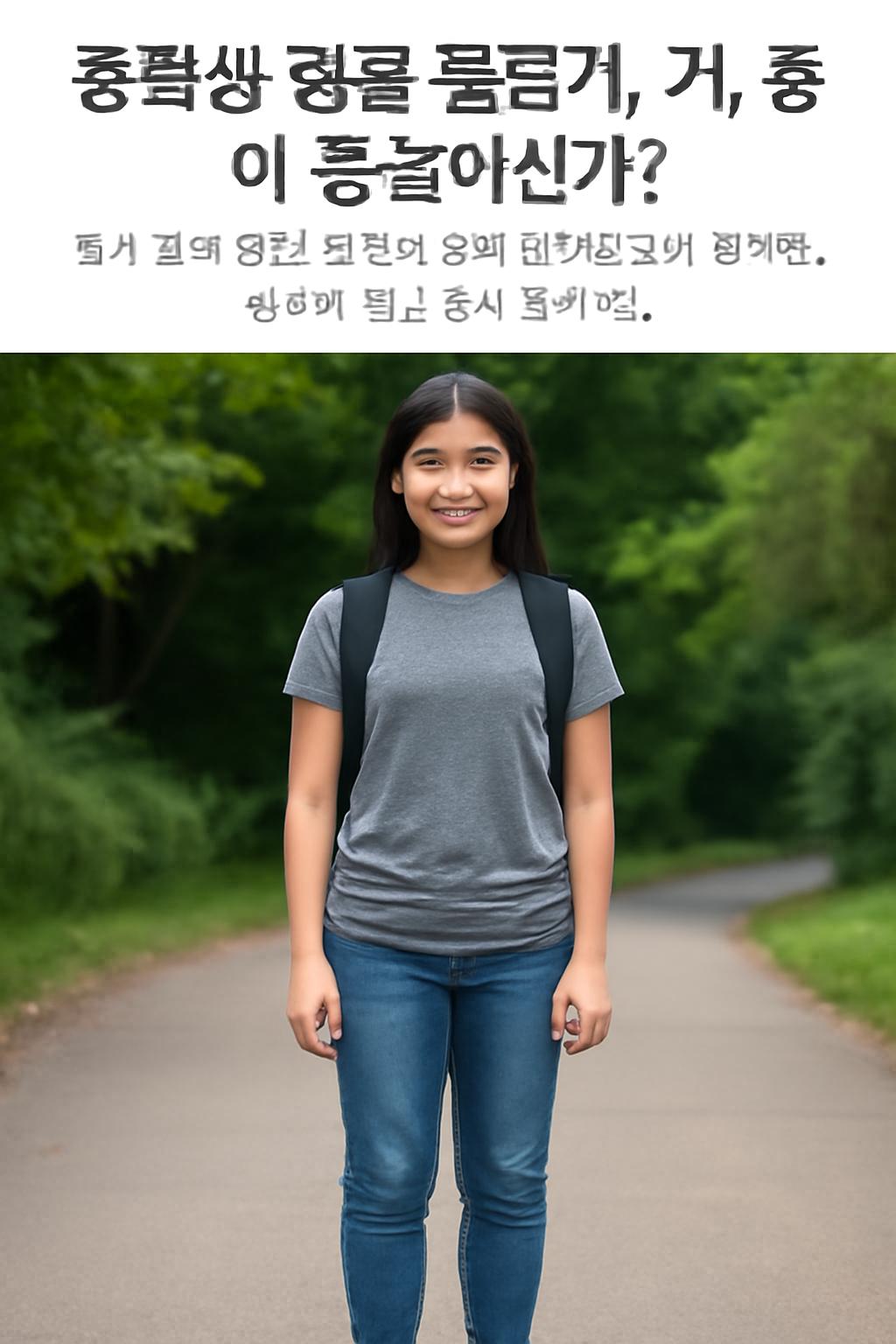 중학생 평균 몸무게