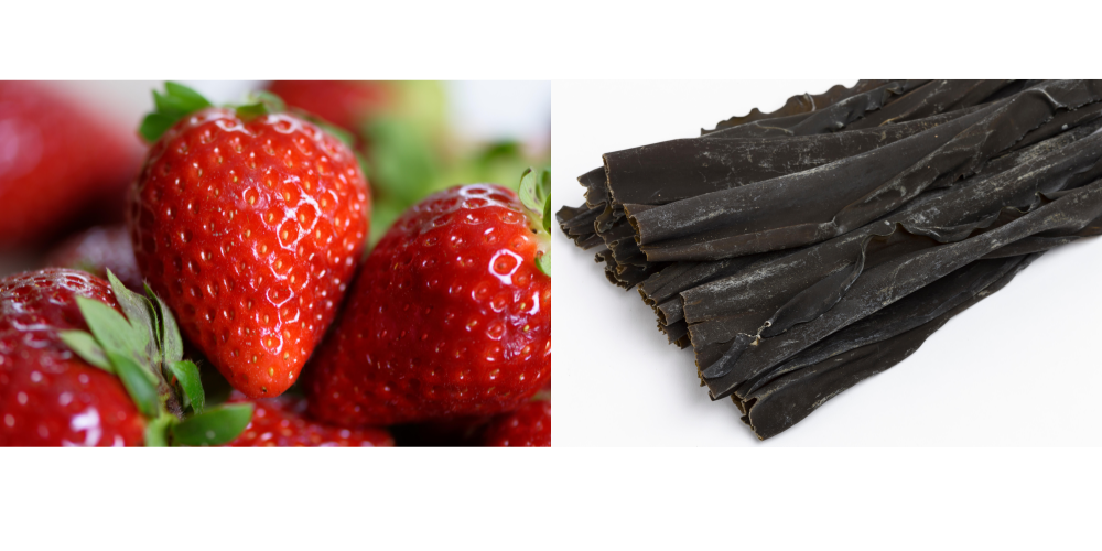 딸기와 건조다시마 이미지입니다