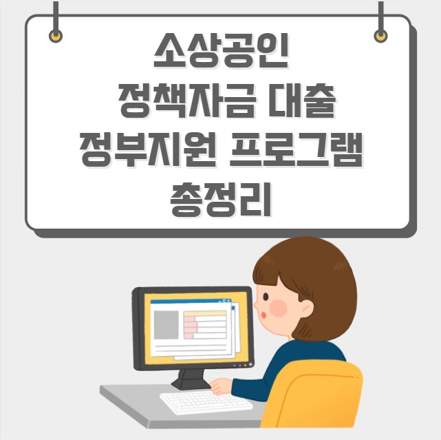정부지원 소상공인 정책자금 대출 프로그램
