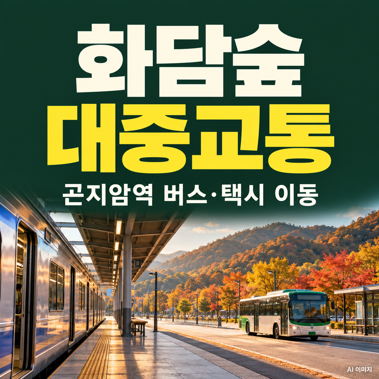 화담숲 대중교통 가는 법｜곤지암역 버스&middot;택시 이동 비교