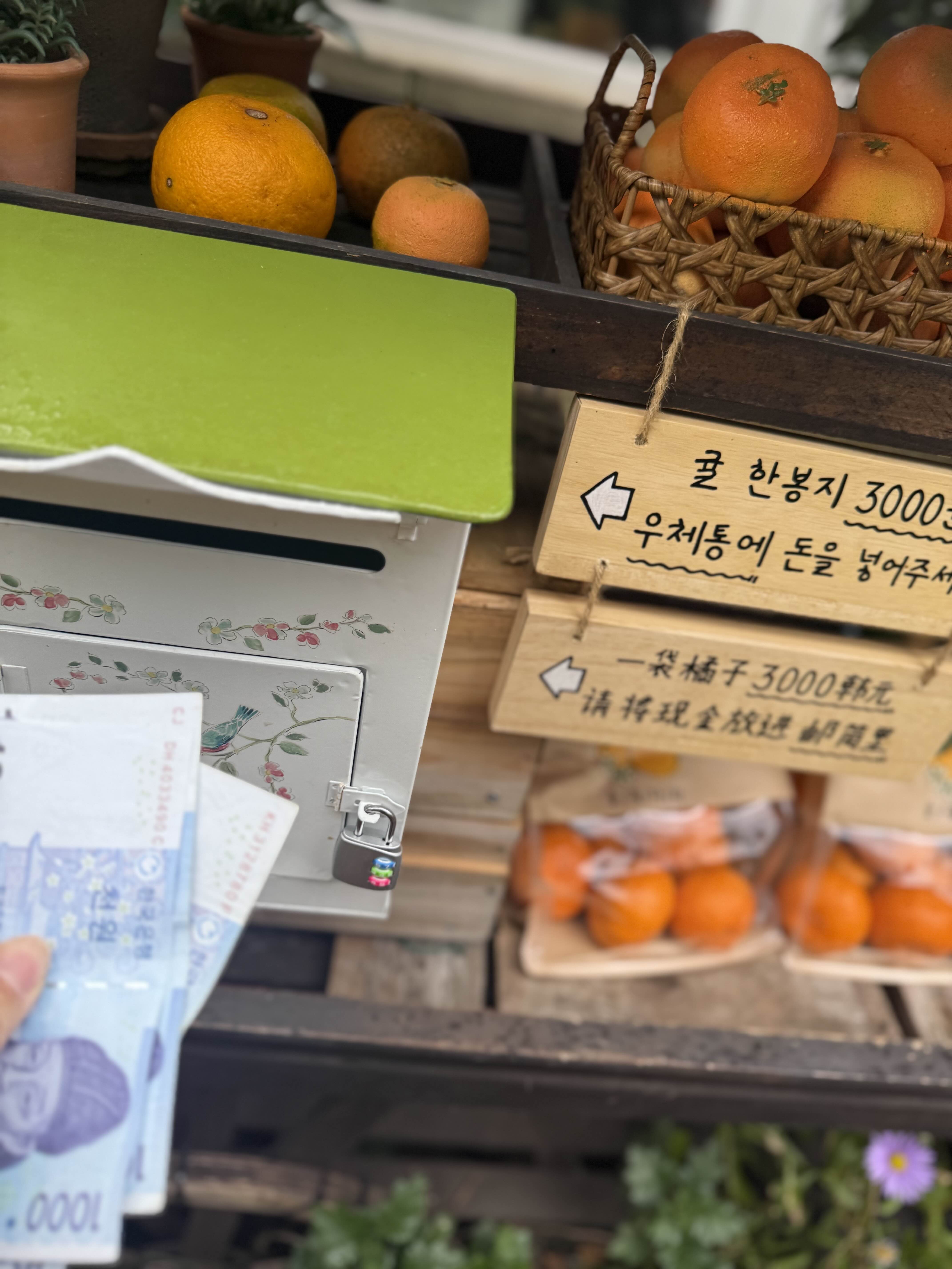 귤 무인판매