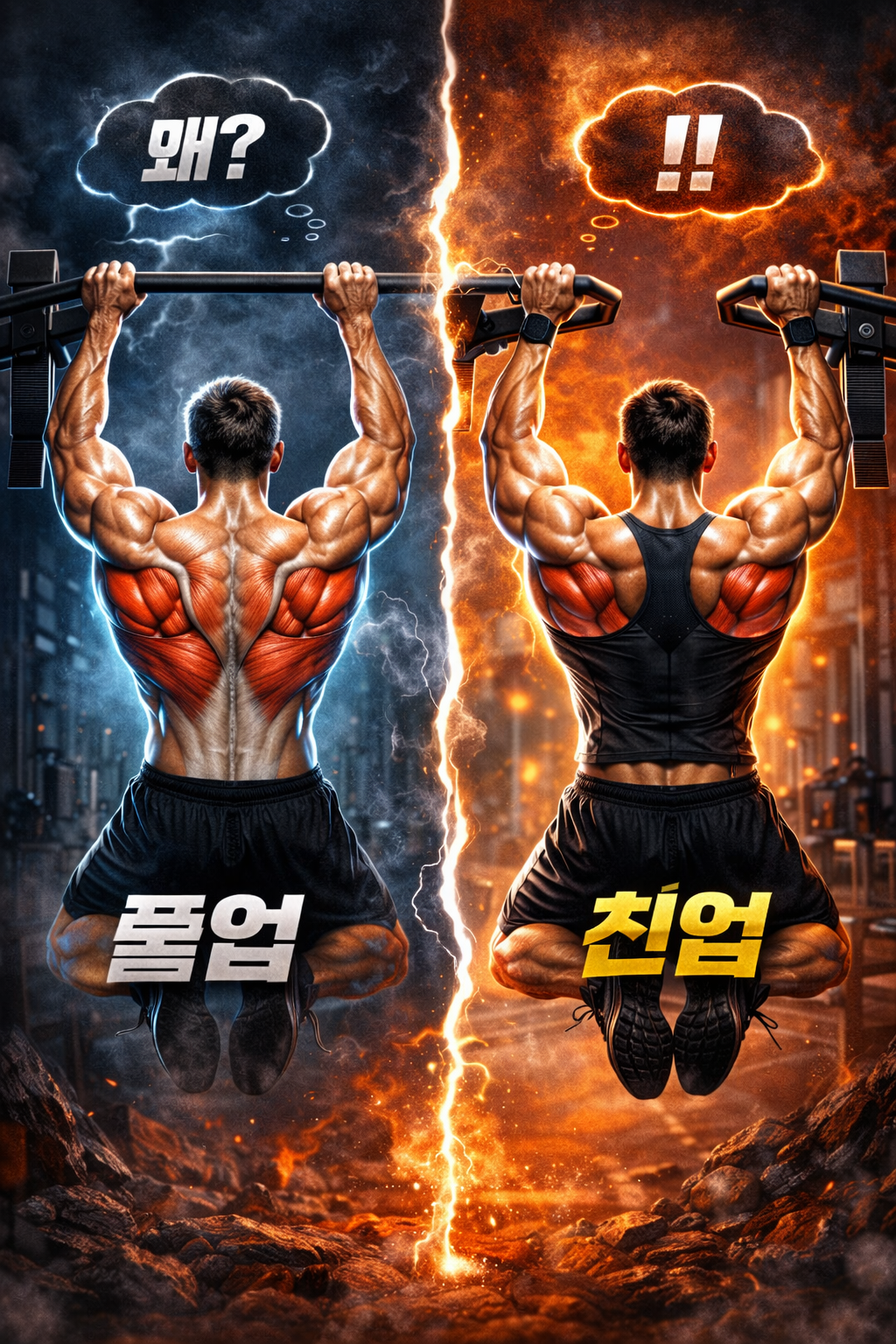 왜 풀업은 어렵고 친업은 쉽다고 느껴지는가