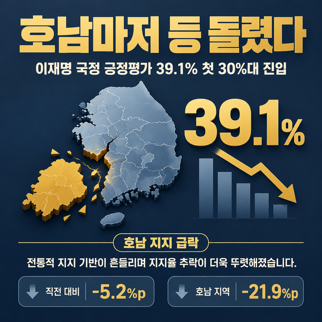 호남마저 등 돌렸다