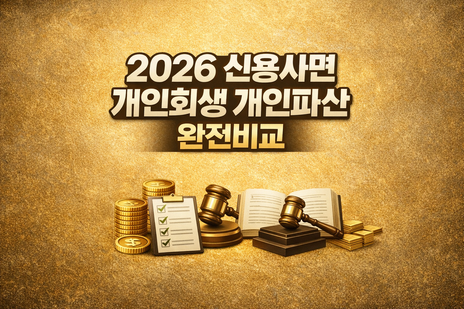 2026년 신용사면 개인회생 개인파산 차이와 신청방법 완전비교 채무 해결 방법 가이드 debt relief comparison korea