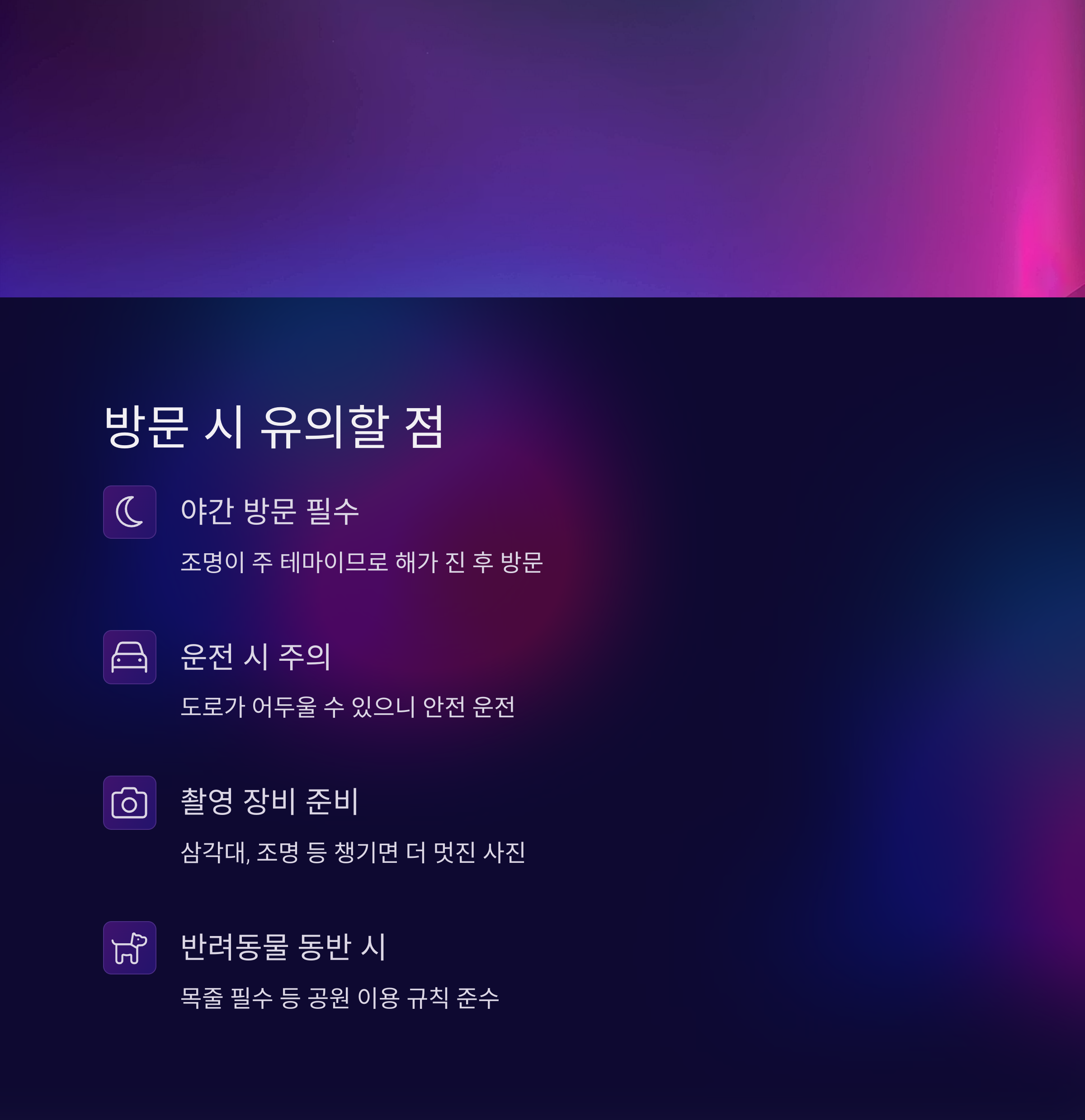 가평 화악터널 쌈지공원, 별빛정원에서 만나는 야경 감성 여행