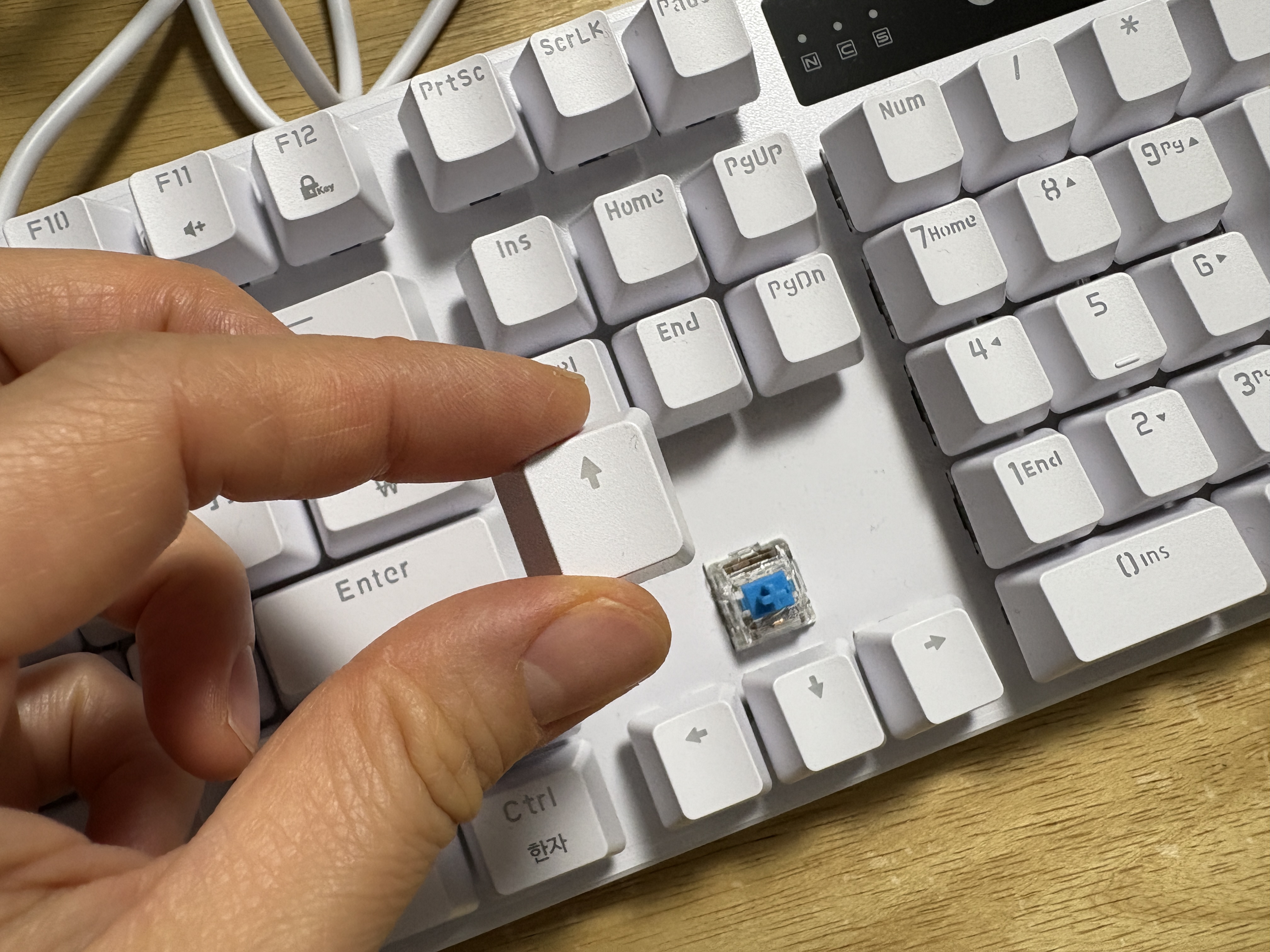 COX_게이밍_LED_청축_키보드_교체축