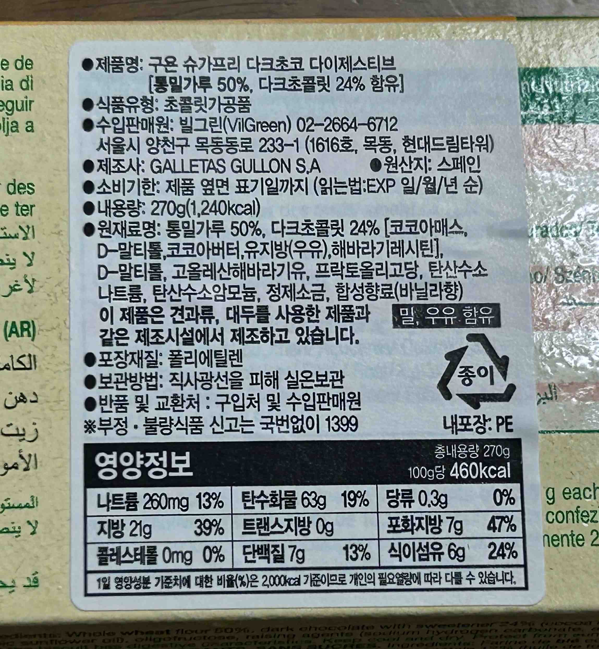 칼로리, 당류