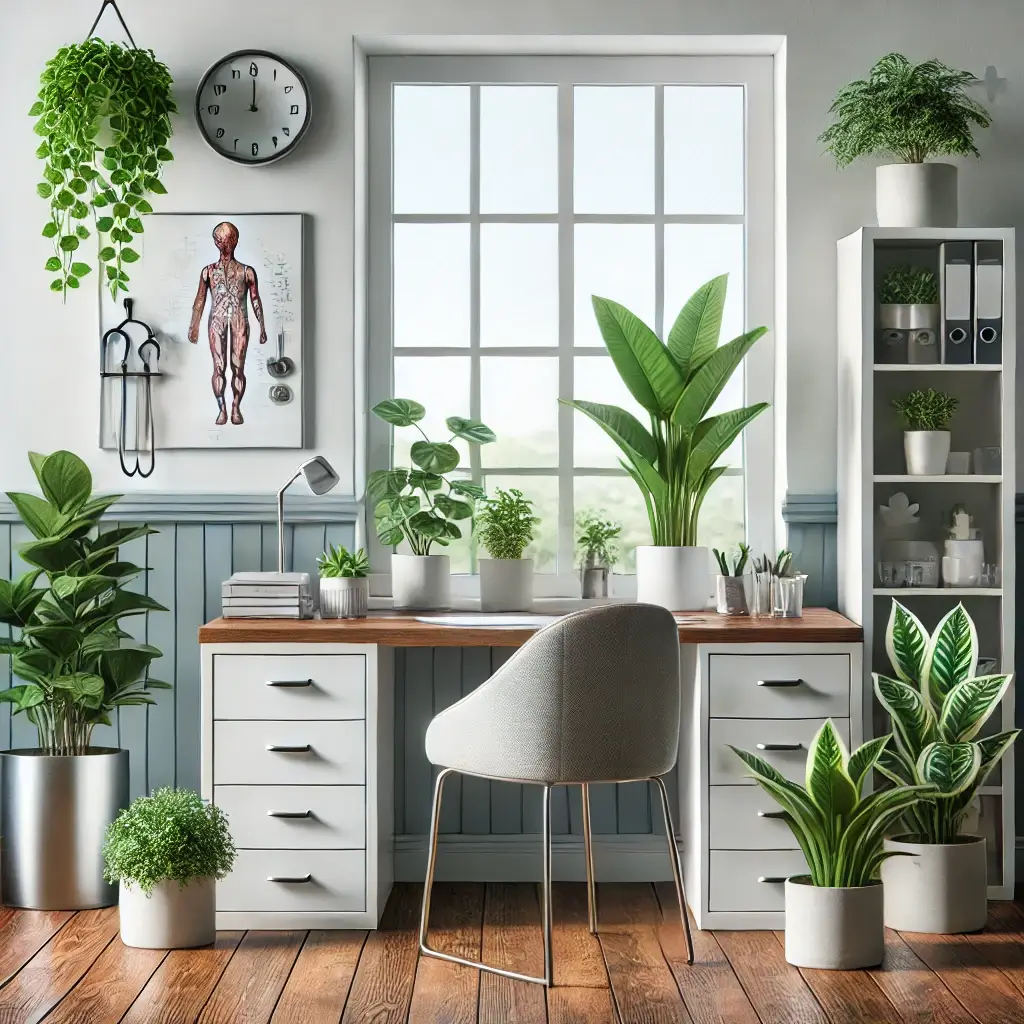 병원 인테리어 장식 식물 이미지
