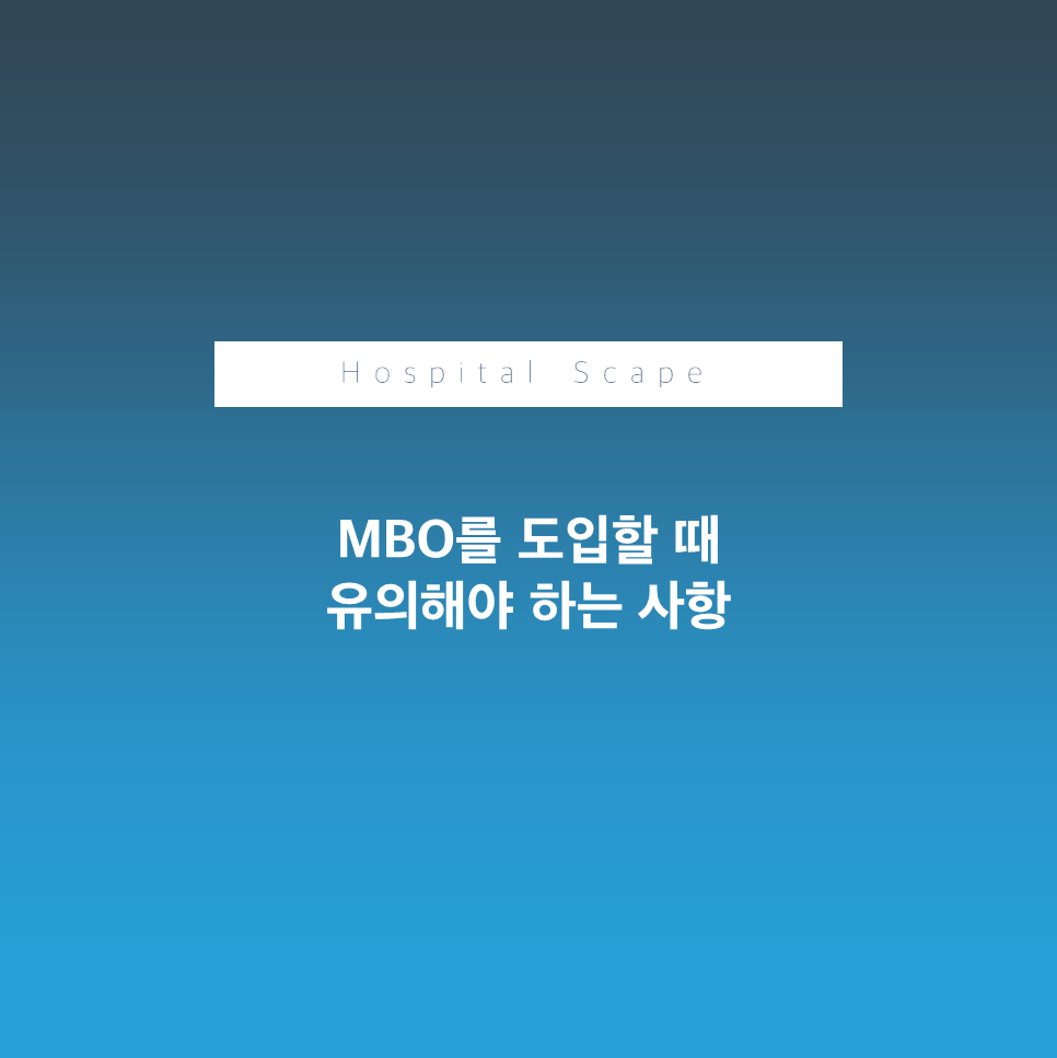 mbo 목표관리-의료기관목표관리-mbo주의사항