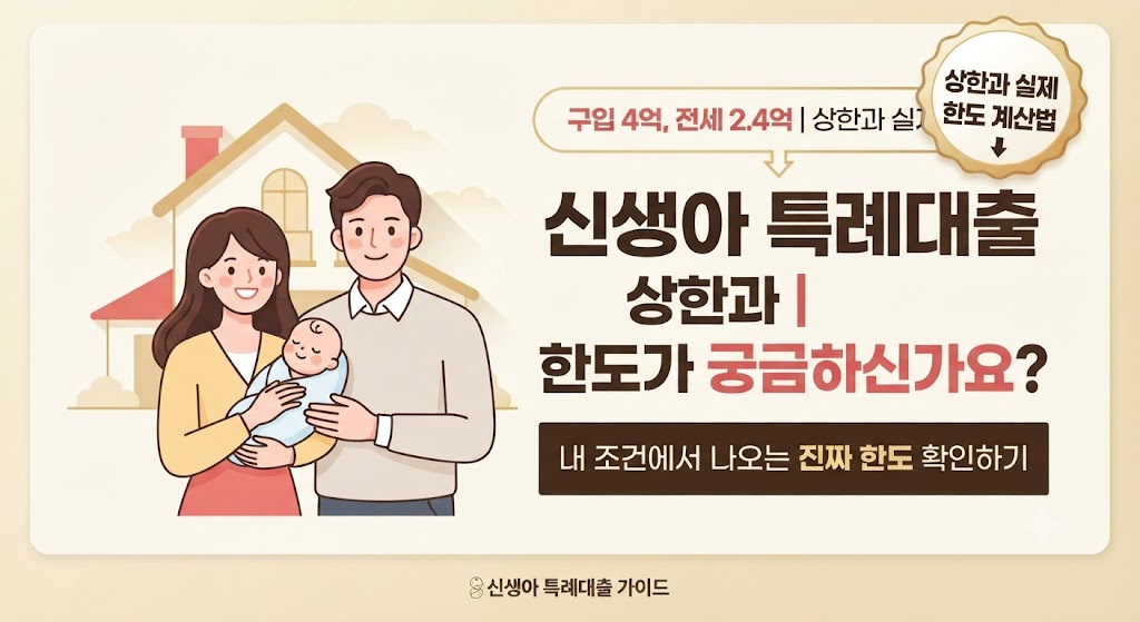 신생아 특례대출 한도 2026|디딤돌 최대 4억·버팀목 2.4억 LTV·DTI 계산방법 관련사진