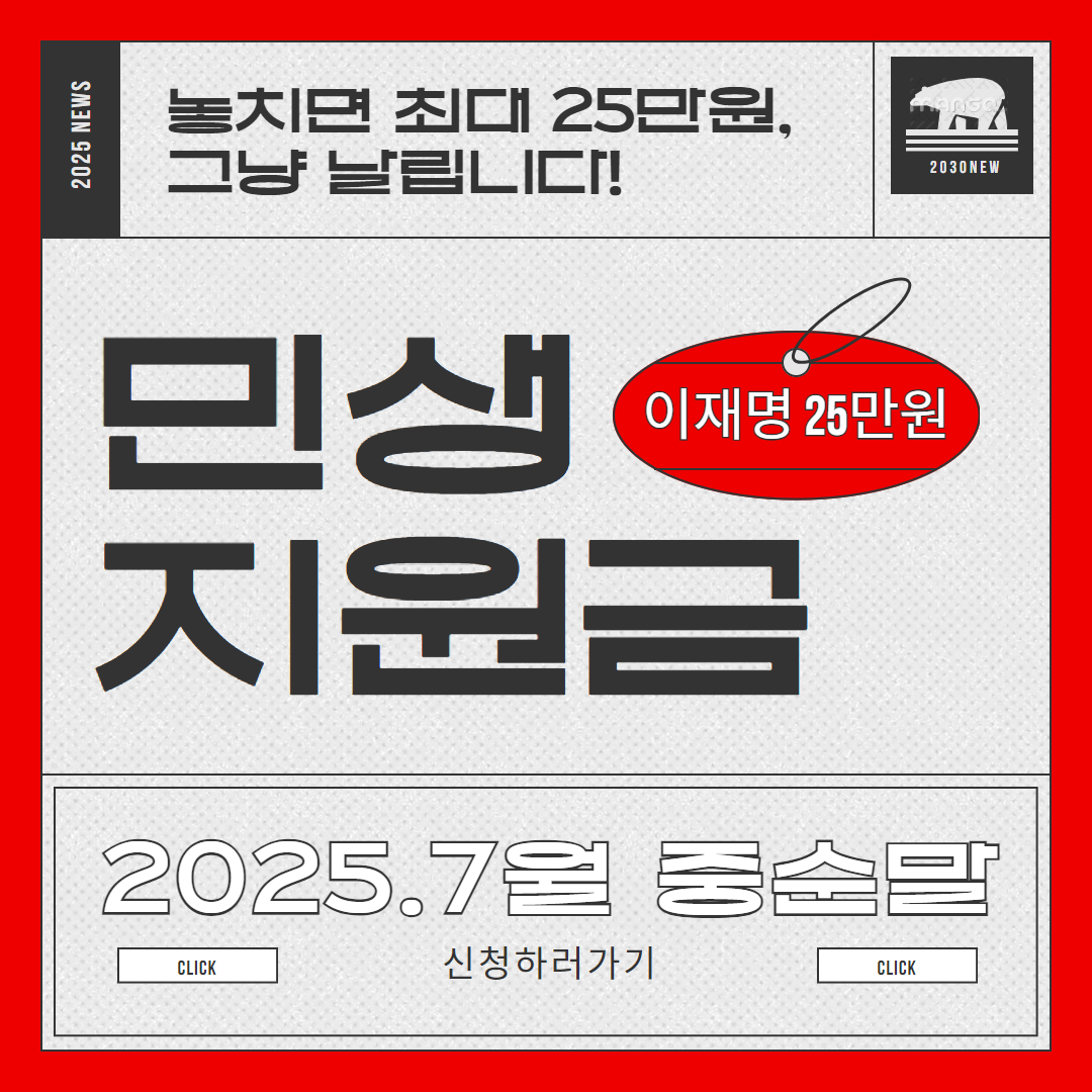 이재명 25만원 민생지원금