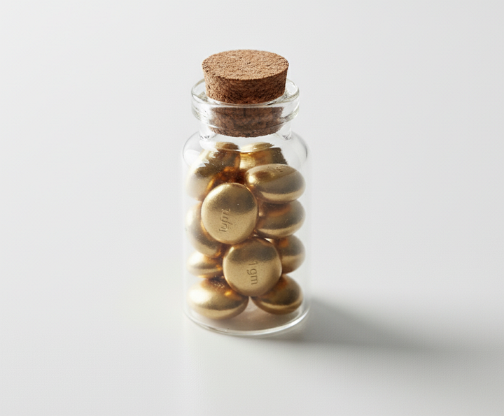 유리병에 콩알금 보관