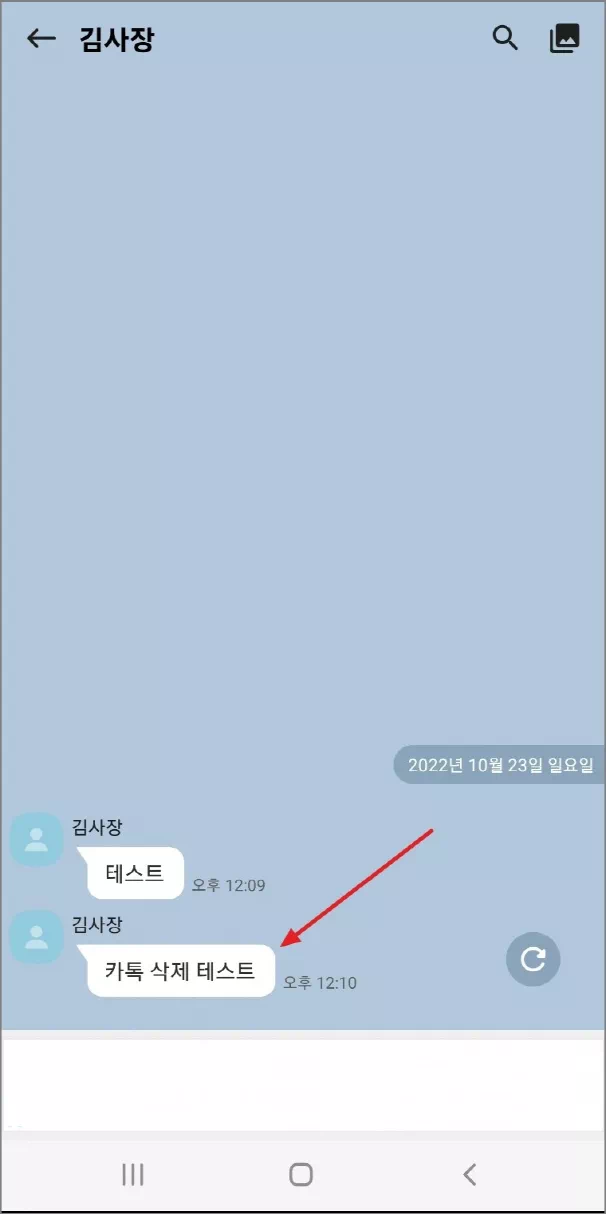 삭제된 메시지 확인하기
