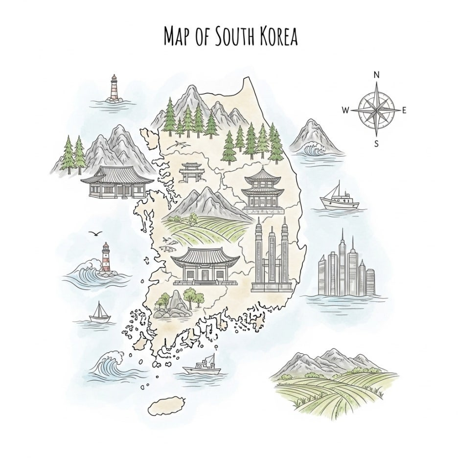 전국 각지의 명소를 잇는 해랑열차의 다양한 노선도