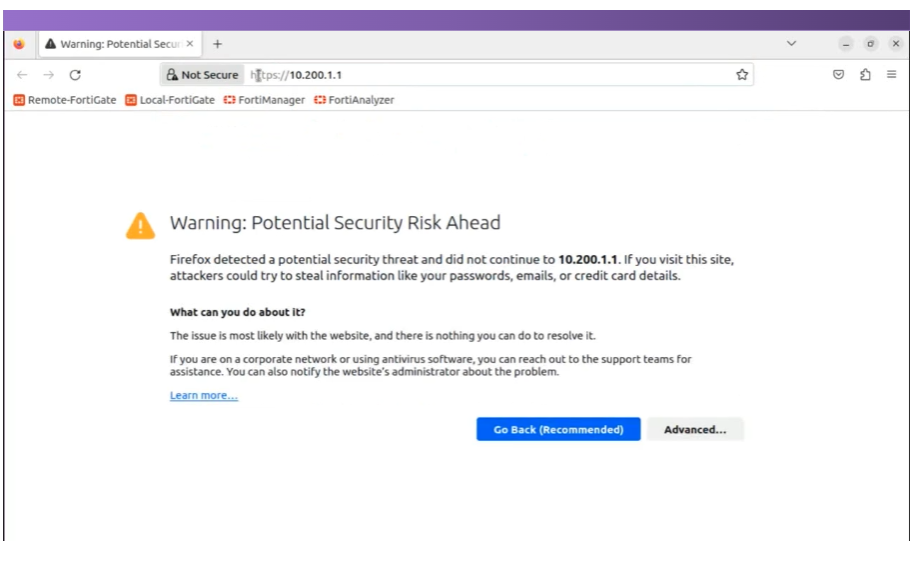 인터넷 브라우저를 통한 SSL VPN 연결 테스트