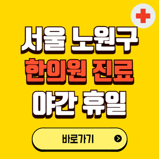 서울 노원구 야간 휴일 한의원 한방병원 찾기 ❘ 24시 일요일 주말 연휴 응급진료 추천 잘하는 곳