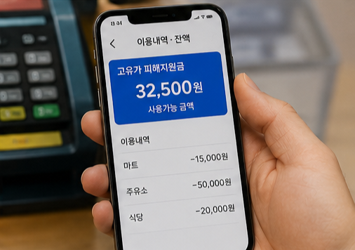 모바일 앱으로 확인하는 고유가 피해지원금 잔액 및 이용내역